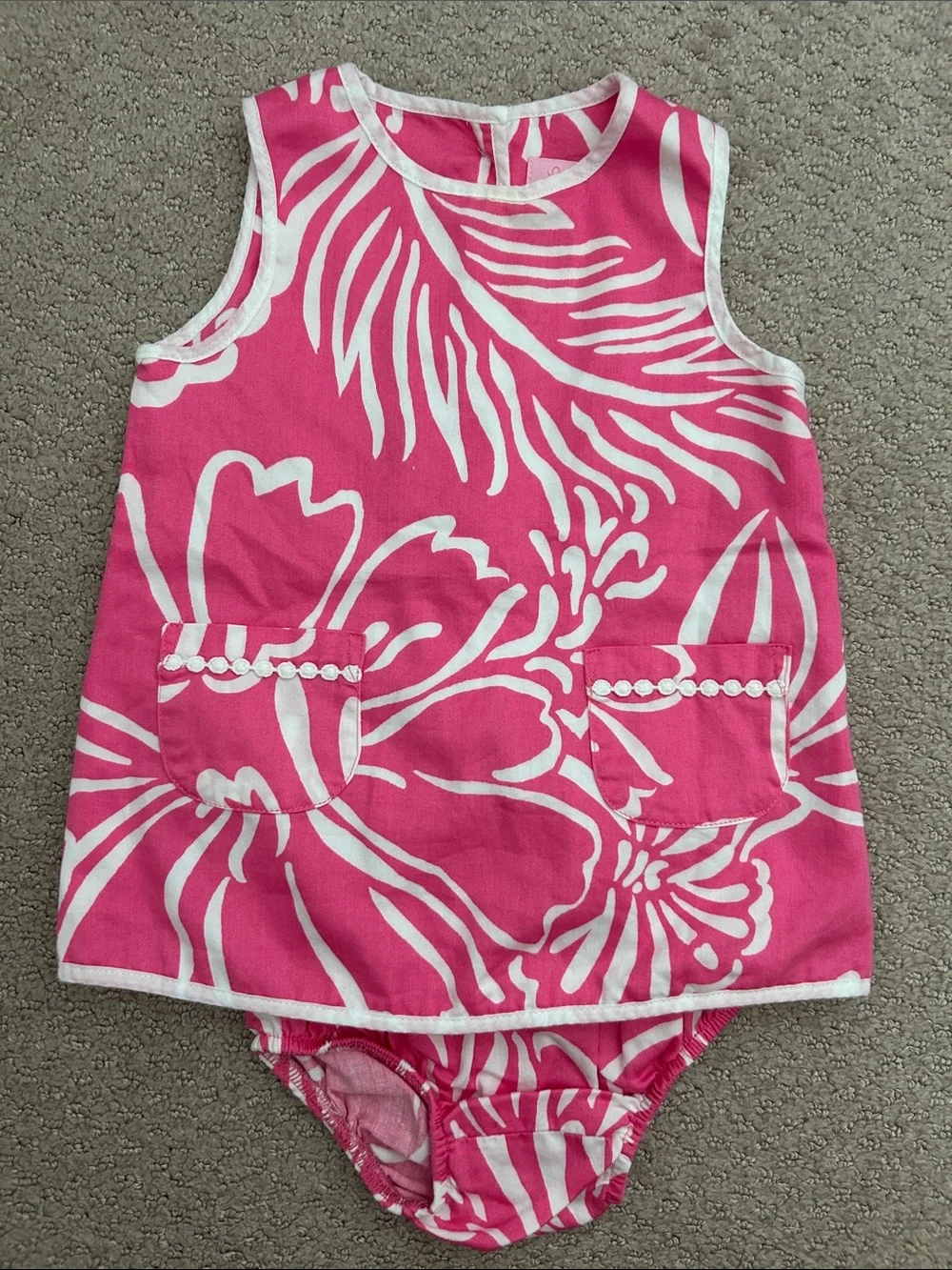 VGUC Lilly Pulitzer hot pink bloomer set
